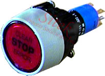 Stop Switch Assembly, Red, Semitool