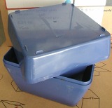 Entegris Storage Box, Double Snap, 6", 150mm,  Dark Blue