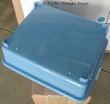 Entegris Storage Box, Single Snap, 4", 100mm,  Light Blue