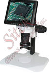 8" LCD Zoom Inspection system, .7x-4.5X zoom plus .75X bottom lens