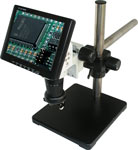 8" LCD Zoom Inspection system, .7x-4.5X zoom plus .75X bottom lens