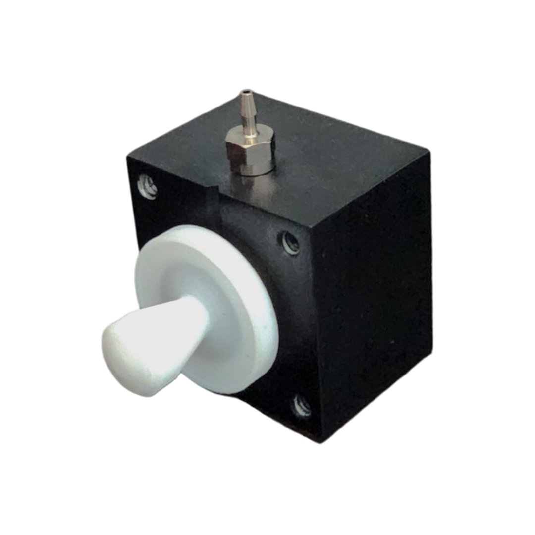 Actuator 3/8", Valve, Normally Closed, Anodized, Tapered Poppet, For Semitool systems