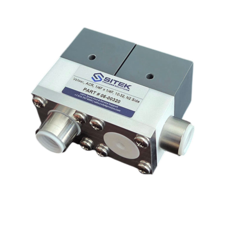 ACR Valve (1/4″F x 1/4″F x #10-32 UNF) for N2 Supply on SITEK & Semitool SRDs