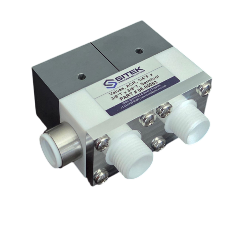 ACR Valve (1/4"F x 3/8"T x 3/8"T) for DI Water and N2 Supply on SITEK & Semitool SRDs
