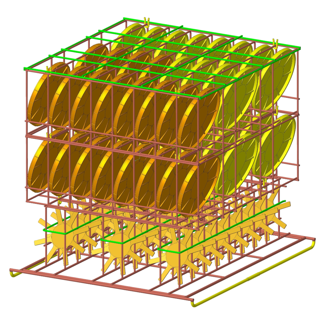 Box Washer RaCK FOR 6" Single Wafer Carriers